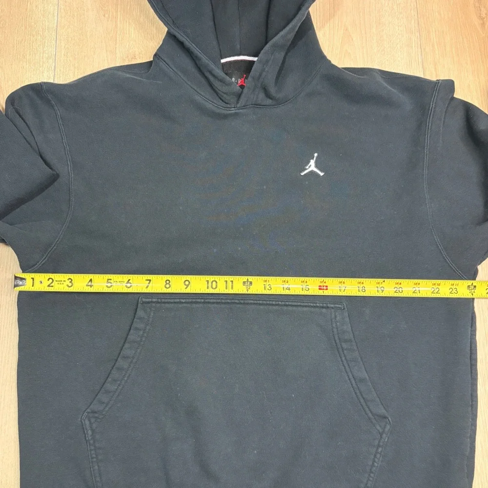 Jordan Essentials Mens Fleece Pullover Hoodie Black Jumpman Signature XL Heavy